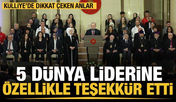 Cumhurbaşkanı Erdoğan göreve başlama töreninde 5 dünya liderine özellikle teşekkür etti