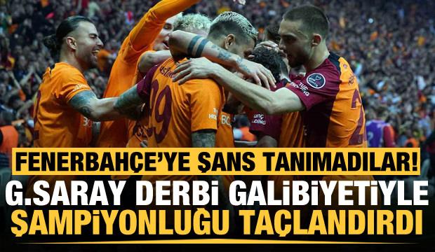 Galatasaray Fenerbahçe galibiyetiyle şampiyonluğu taçlandırdı!