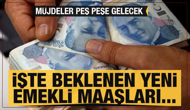 Müjdeler peş peşe gelecek: İşte beklenen yeni emekli maaşları...