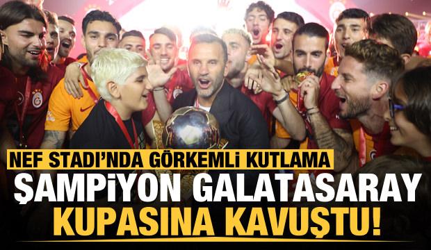 Şampiyon Galatasaray kupasına kavuştu!