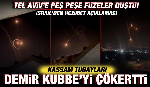 Hamas, Demir Kubbe'yi çökertti! Tel Aviv'e peş peşe füzeler düştü! İsrail'den açıklama