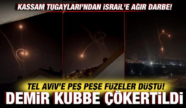 Hamas'tan, İsrail'e ağır darbe! Demir Kubbe çöktü, Tel Aviv'e peş peşe füzeler düştü!