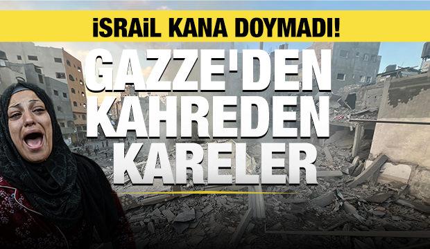 İşgalci İsrail kana doymadı! Gazze'de 1 günde büyük yıkım