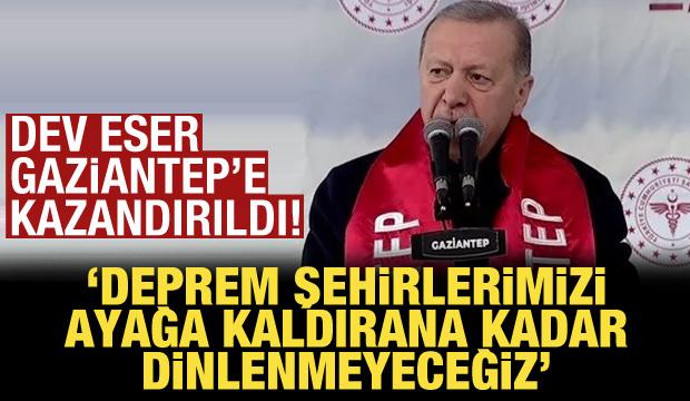 Cumhurbaşkanı Erdoğan: Deprem şehirlerimizi ayağa kaldırana kadar dinlenmeyeceğiz