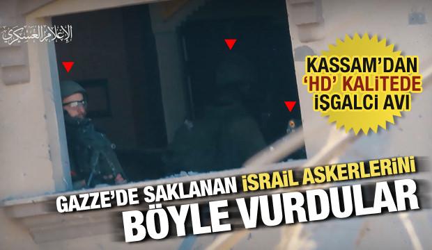  Kassam yine 'HD kalitede' yayınladı! Gazze'de saklanan İsrail askerlerini böyle vurdular 
