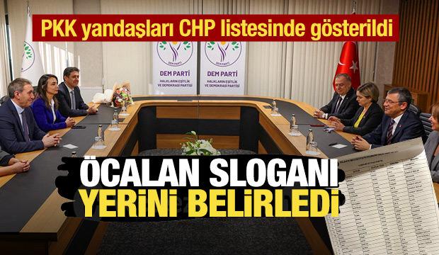 Kandil uzlaşısı CHP listesinde yer aldı! Öcalan sloganı atan isim ilk sırada...