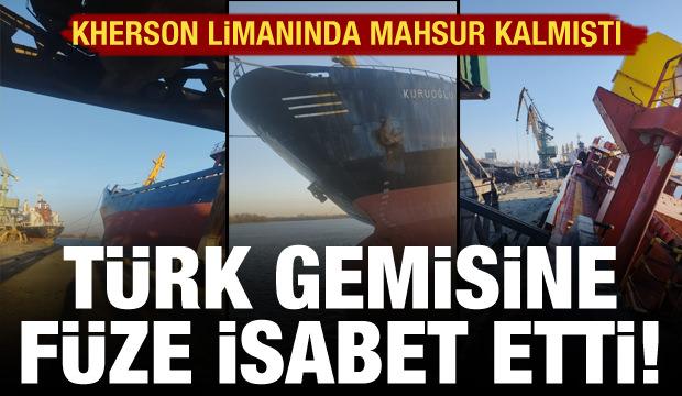 Karadeniz'de mahsur kalan Türk gemisine füze saldırısı
