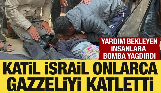 Katil İsrail, yardım bekleyen onlarca kişiyi öldürdü