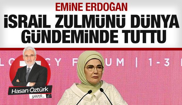 Emine Erdoğan, İsrail zulmünü uluslararası kadın dayanışmasının merkezine oturttu