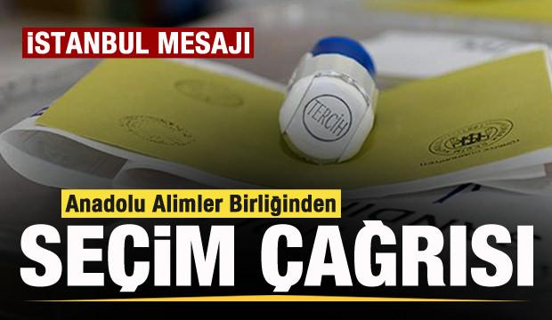 Anadolu Alimler Birliğinden seçim açıklaması! İstanbul'a dikkat çekti