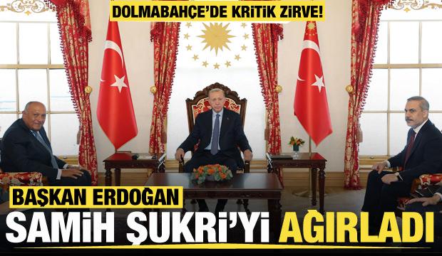 Dolmabahçe'de kritik görüşme! Başkan Erdoğan Şukri’yi ağırladı