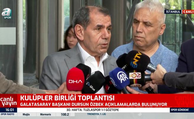 Galatasaray Başkanı Özbek TFF'nin erken seçim kararını değerlendirdi