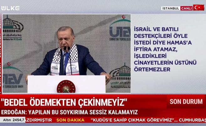 Cumhurbaşkanı Erdoğan'dan Netenyahu'ya "Gazze kasabı" göndermesi