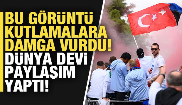 İnter'in şampiyonluk kutlamalarında Türk bayrağı!
