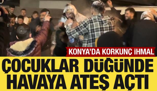 Konya'da korkunç ihmal: Çocuklar düğünde havaya ateş açtı