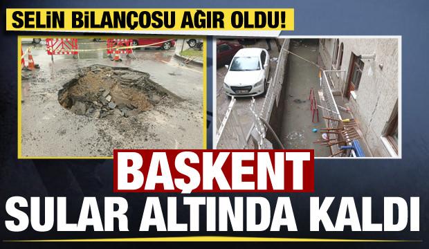 Ankara'da selin bilançosu gün ağarınca ortaya çıktı