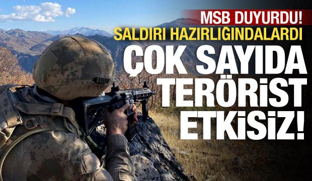 MSB duyurdu: 13 PKK'lı terörist etkisiz!