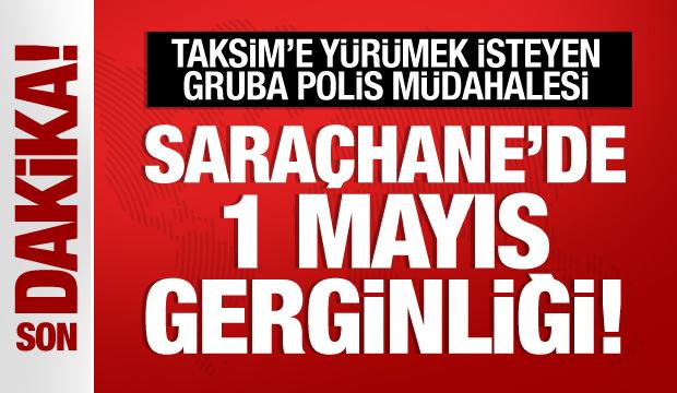 Taksim'e yürümek isteyen gruba Saraçhane'de polis müdahalesi