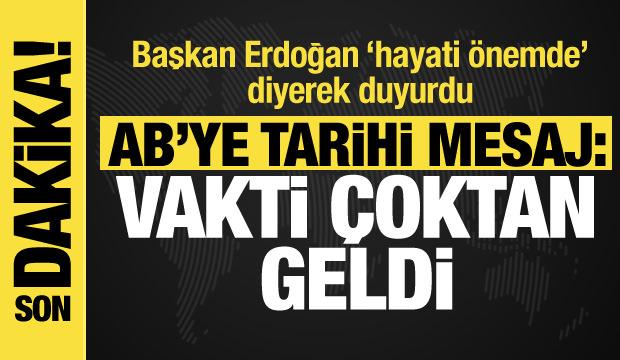Cumhurbaşkanı Erdoğan'dan Avrupa Günü mesajı: Her alanda vakit çoktan geldi