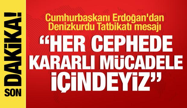 Cumhurbaşkanı Erdoğan'dan Denizkurdu tatbikatı mesajı