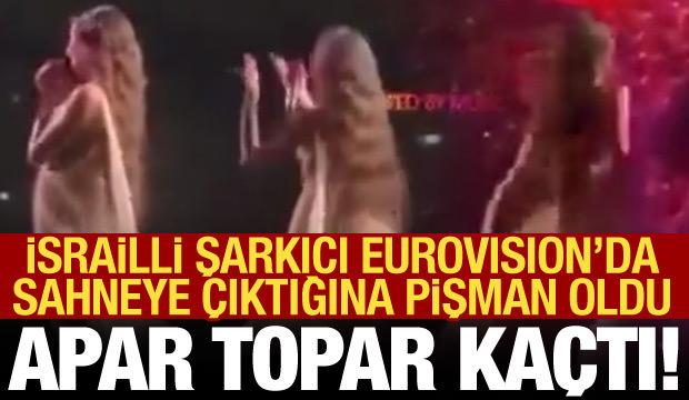 Eurovision yarışmasında İsrailli şarkıcı yuhalandı koşarak sahneden inmek zorunda kaldı