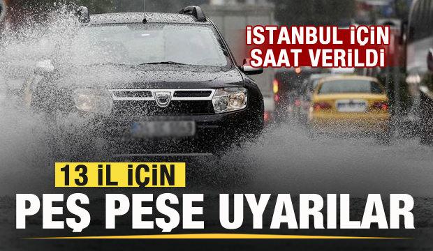 İstanbul ve 13 il için peş peşe uyarılar! AKOM saat verdi! Hava durumu...