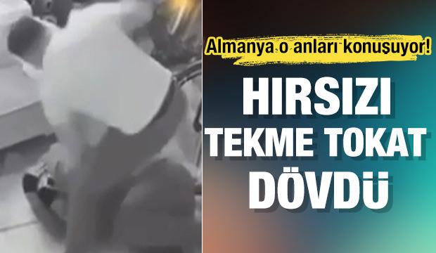 Almanya'da kuyumcuya giren silahlı hırsıza Türk çalışanın müdahalesi viral oldu...