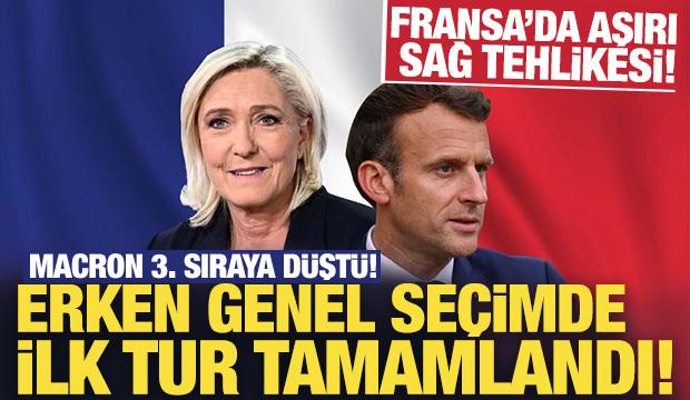 Fransa'da erken seçim: Aşırı sağ önde!