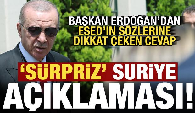 Son dakika: Başkan Erdoğan'dan sürpriz 'Suriye' açıklaması! Esed'in sözlerine cevap...