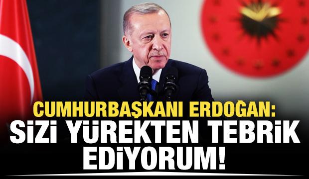 Cumhurbaşkanı Erdoğan'dan A Milli Takım'a tebrik!