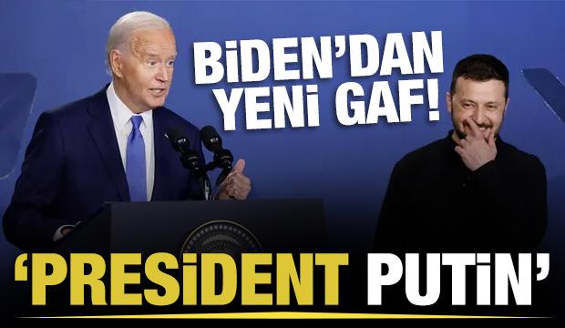 Biden, Ukrayna Devlet Başkanı Zelenskiy'i yanlışlıkla "Putin" diyerek sahneye &ccedil;ağırdı