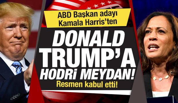 ABD Başkanı adayı Harris'ten, Trump'a hodri meydan! Resmen kabul etti