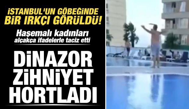 İstanbul'un göbeğinde bir ırkçı görüldü! Haşema giyen Müslüman kadınlara alçakça ifadeler