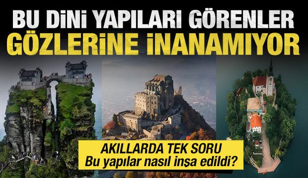 Görenler gözlerine inanamıyor! Gerçeküstü yerlerde inşa edilmiş dini harikalar