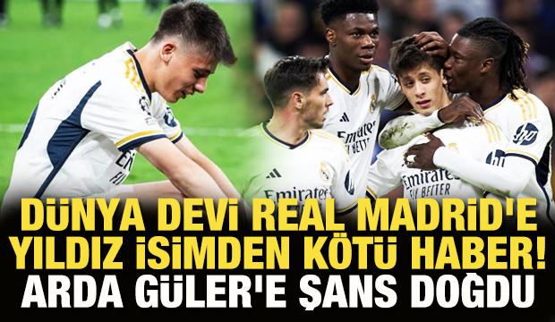 Real Madrid'e yıldız isimden k&ouml;t&uuml; haber! Arda G&uuml;ler'e şans doğdu