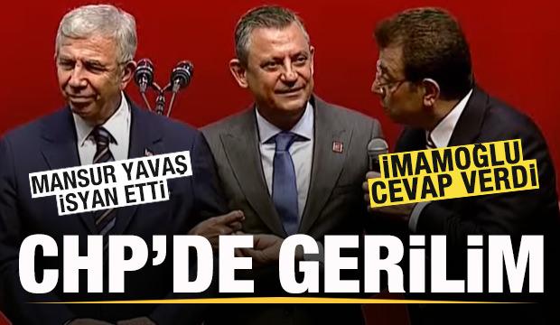 CHP'de gerilim! Mansur Yavaş kürsüde isyan etti!  Özel ve İmamoğlu'ndan jet cevap