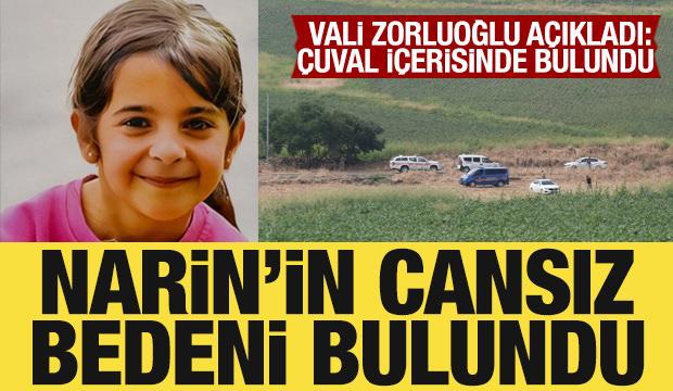 Narin'in cansız bedeni bulundu: Vali Zorluoğlu'ndan açıklama