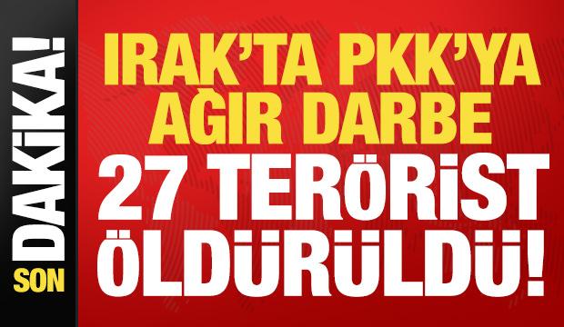 Son dakika... Irak'ta PKK'ya ağır darbe: 27 terörist öldürüldü!