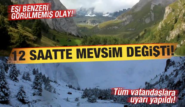 Avrupa'da benzeri görülmemiş olay! 12 saate mevsim değişti! Vatandaşlara uyarı yapıldı