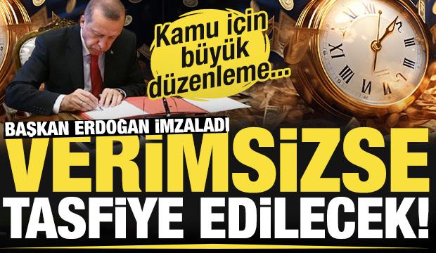 Başkan Erdoğan'ın imzasıyla yayımlandı: Verimsiz harcama alanları tasfiye edilecek!