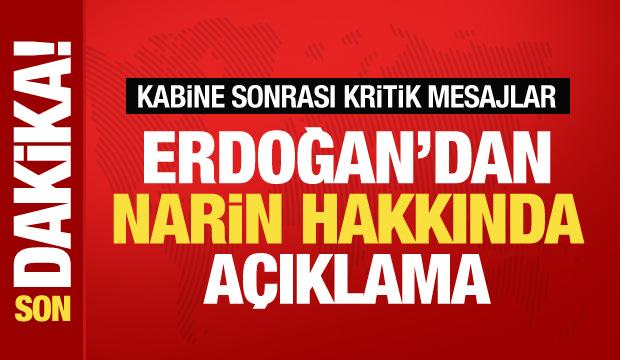 Cumhurbaşkanı Erdoğan'dan Narin cinayeti hakkında açıklama