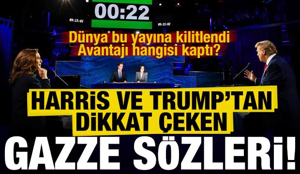 Dünya bu yayına kilitlendi, Trump ve Harris'ten çarpıcı Gazze sözleri! Avantajı kim kaptı?