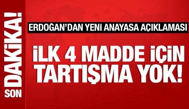 Cumhurbaşkanı Erdoğan'dan yeni anayasa açıklaması