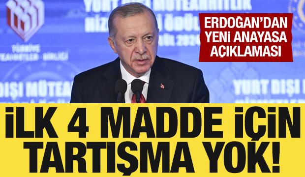 Cumhurbaşkanı Erdoğan'dan yeni anayasa açıklaması