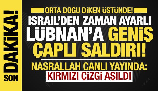  Hizbullah lideri Nasrallah'ın konuşması öncesi Lübnan'a hava saldırıları düzenledi