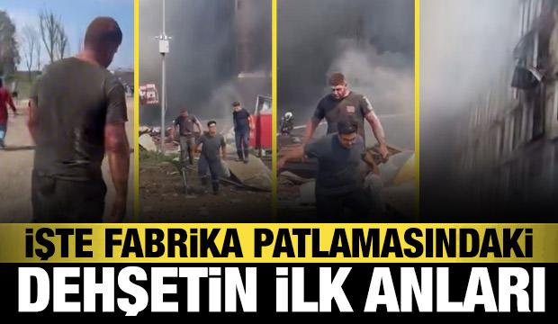 Sakarya’daki fabrika patlamasında dehşetin ilk anları ortaya çıktı