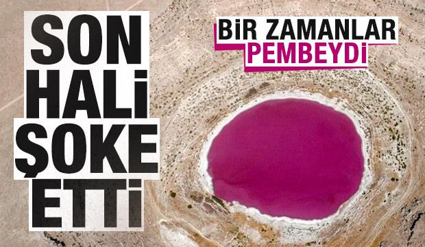 Bir zamanlar pembeydi! Meyil Gölü tamamen kurudu