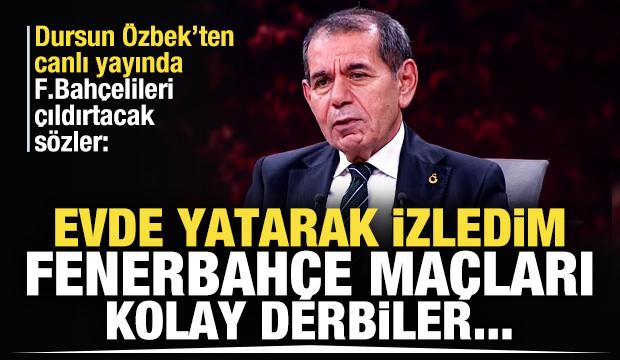 Dursun Özbek'ten Fenerbahçelileri kızdıracak sözler!