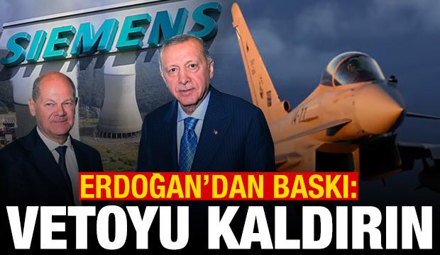 Erdoğan'dan Scholz'a Eurofighter ve Siemens baskısı