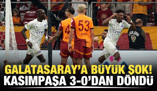 Galatasaray'a büyük şok! Kasımpaşa 3-0'dan döndü